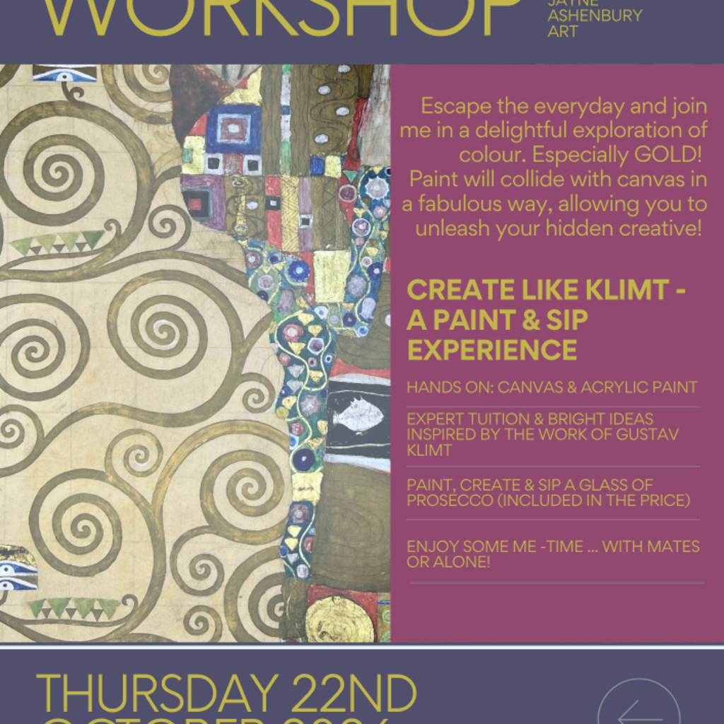 Create like Klimt - a Paint & Sip Experience