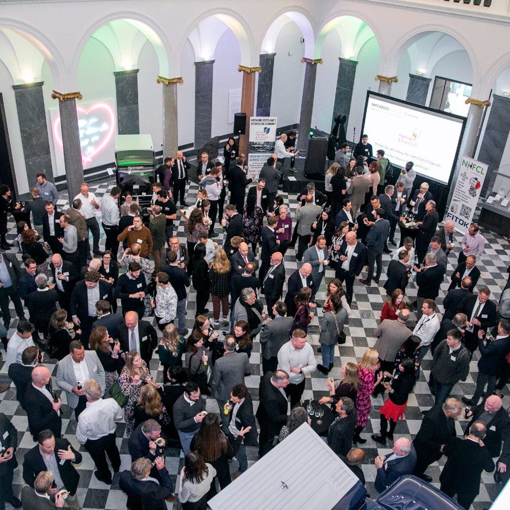member networking from a previous Hydrogen Scotland conference