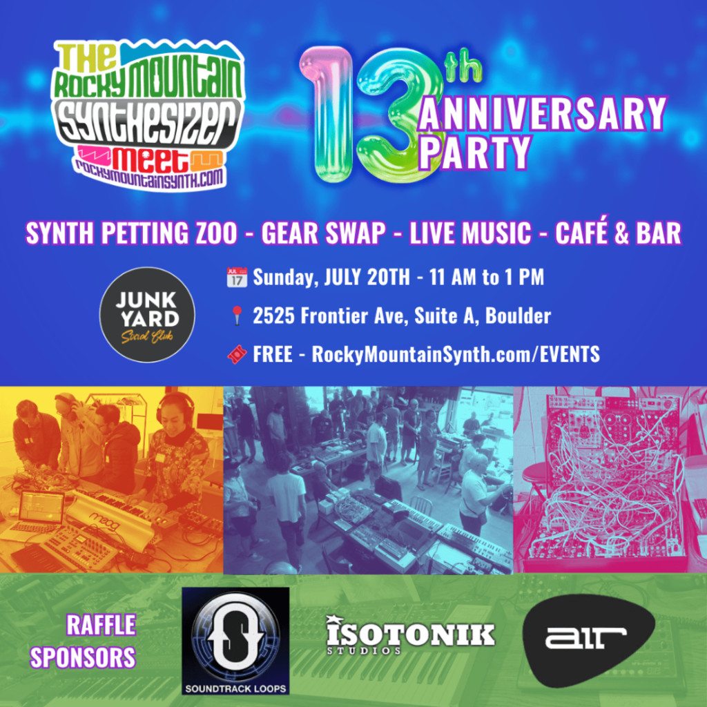 Poster for Rocky Mountain Synthesizer Meet 13th Anniversary Party
