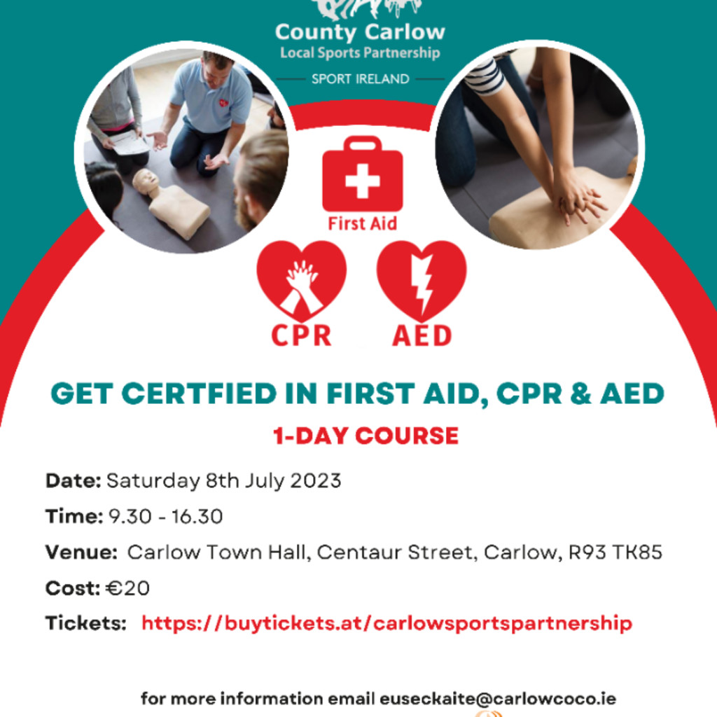 Sports First Aid - 1-Day Course - Sat 8th July 2023