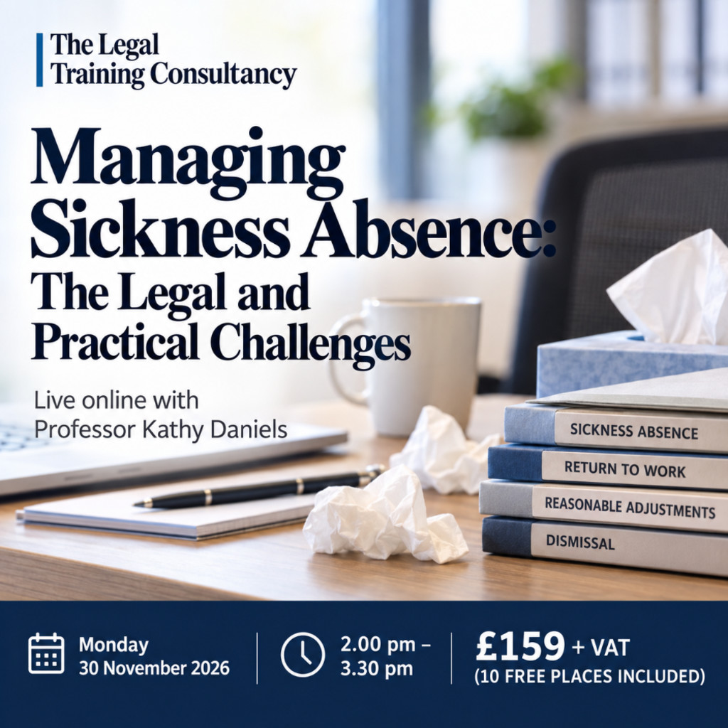 Managing Sickness Absence: A Live Online Course
