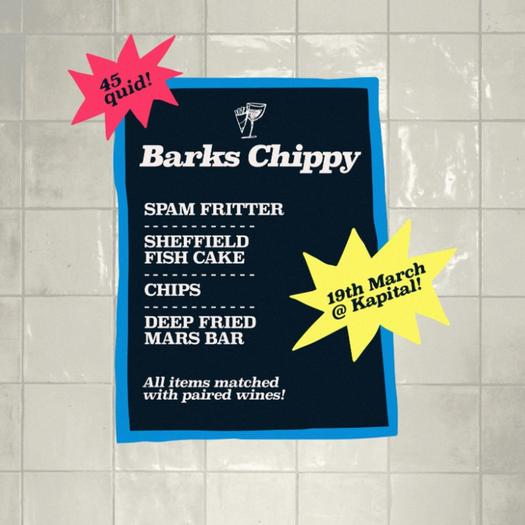 Book Now – Chippy Tea - Barks x Kapital 4 Course Wine Tasting – Kapital