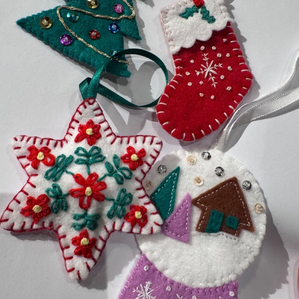Embroidered Christmas Decorations Workshop
