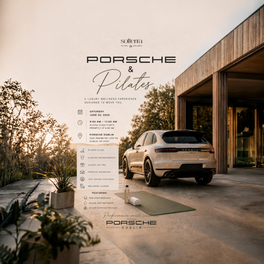 Porsche & Pilates: A private luxury wellness experience with Solterra Wellness Club and Porsche Dublin.