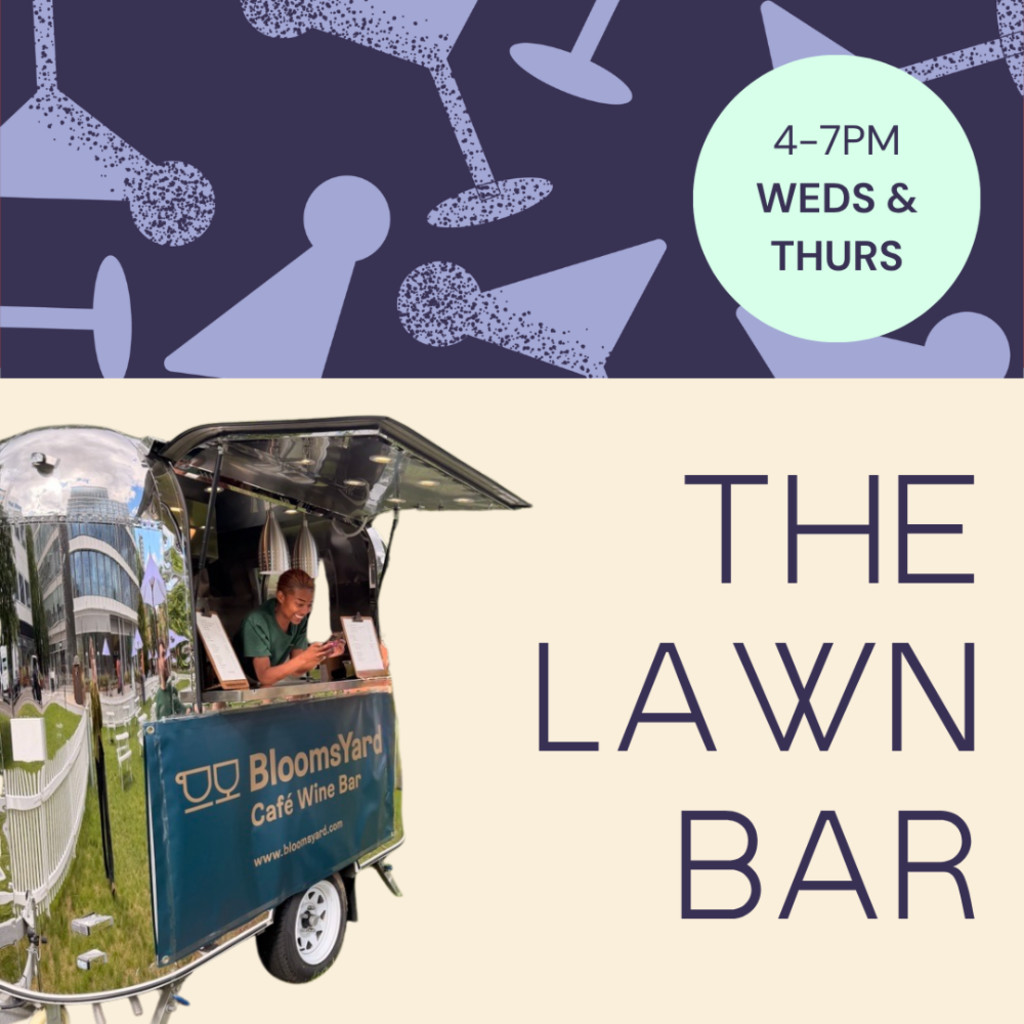 After-work drinks at the lawn bar