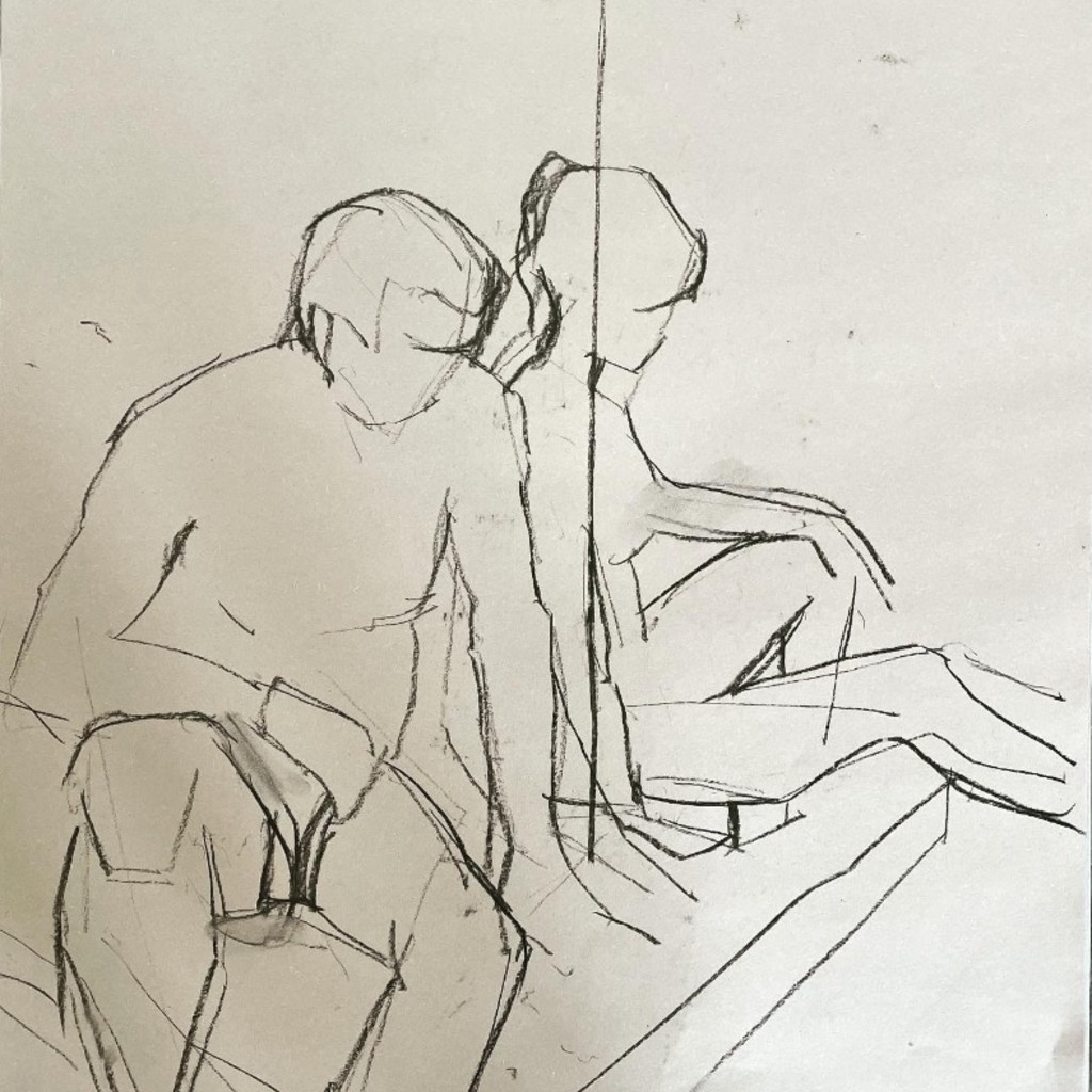 Charcoal sketch by Polly Parish