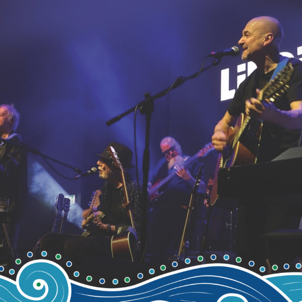Lindisfarne playing on stage
