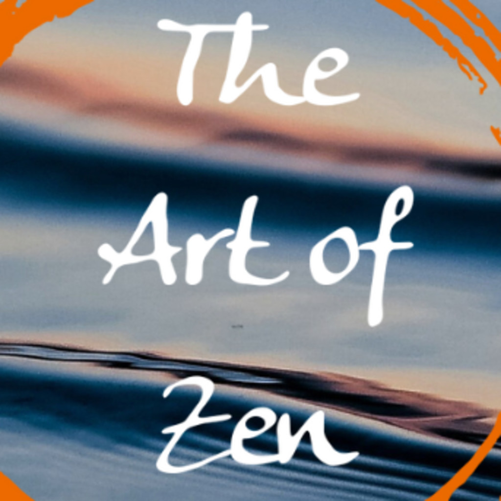 Art of Zen calligraphy on gently rippling water