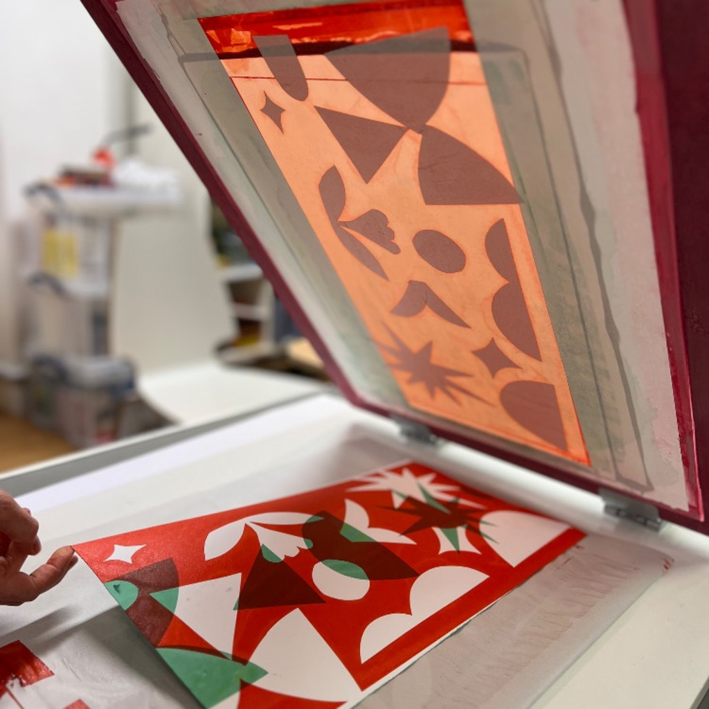 Hand Cut Paper Stencil Screenprint One Day workshop with Imogen Donegan