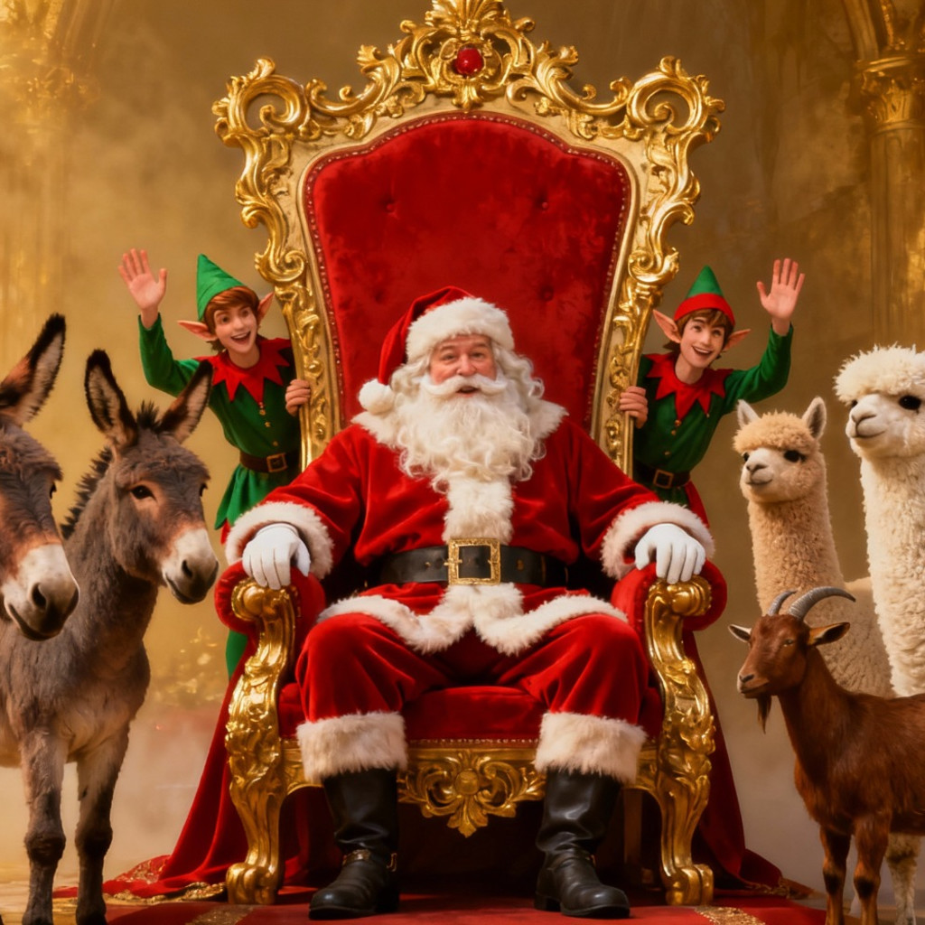 Meet Santa and the animals at Northlands Farm