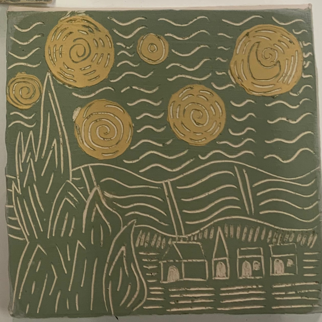 decorated ceramic tile
