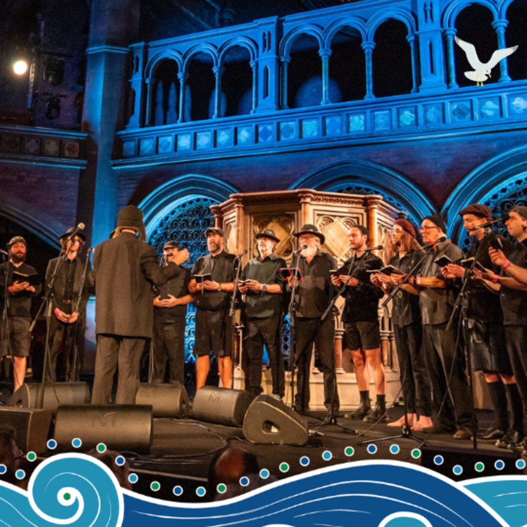 Spooky Men singing in black