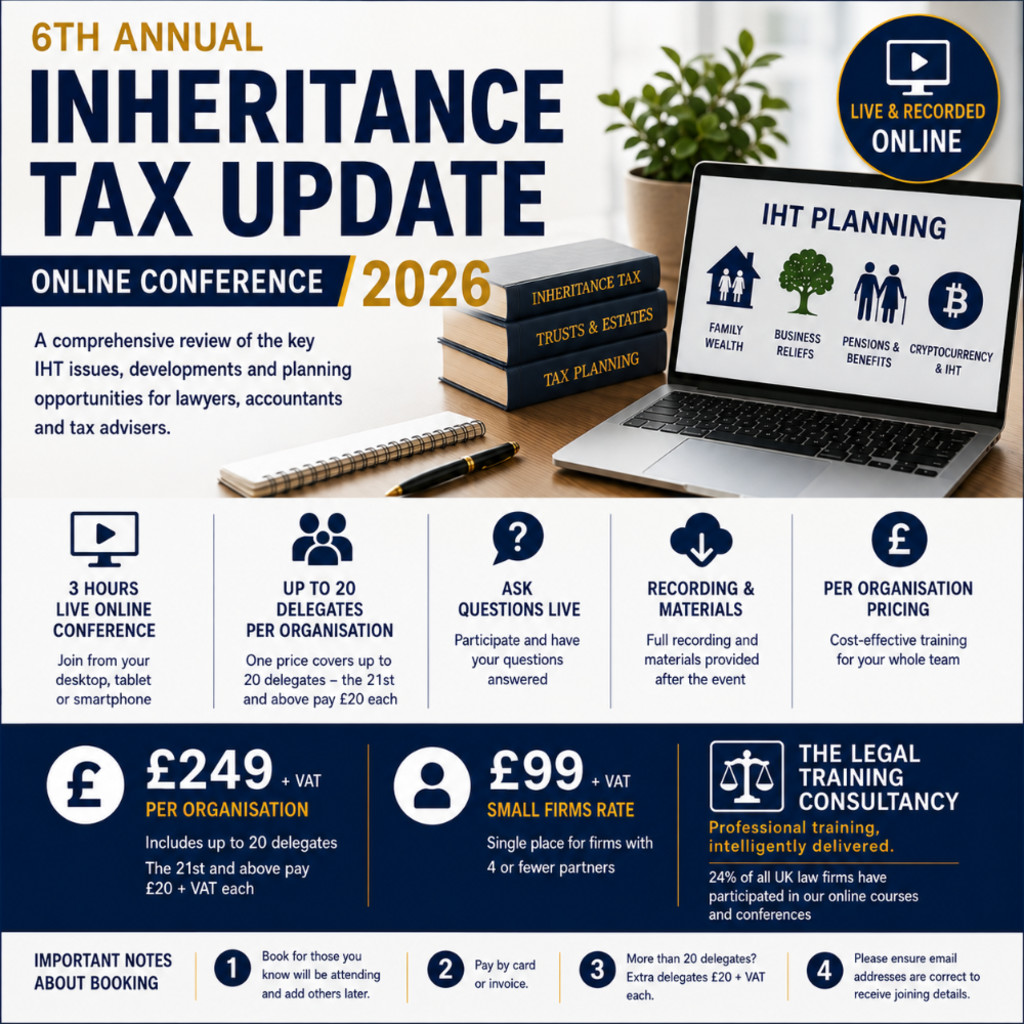 6th Annual Inheritance Tax Update: A Live Online Conference