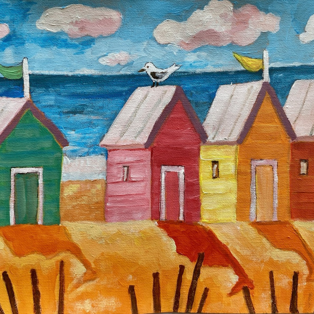 Beach Huts - A summer paint & sip