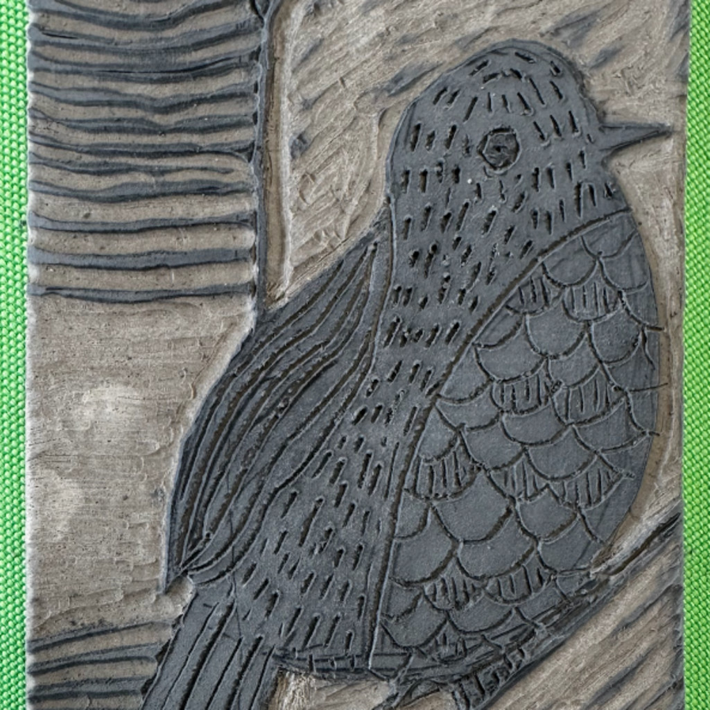 decorated ceramic tile