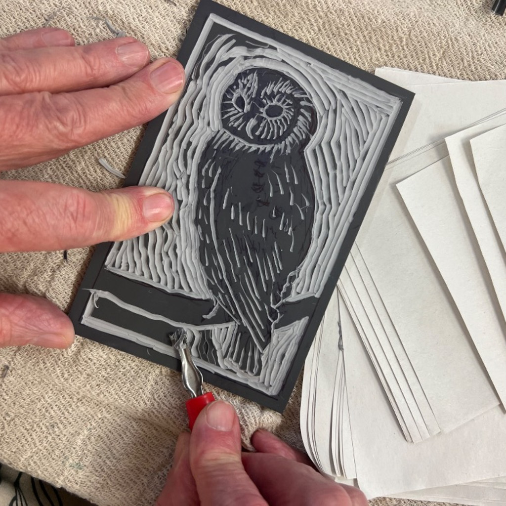 Lino Printed Christmas Cards