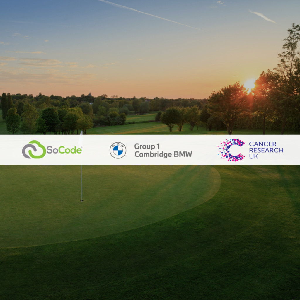 Golf course with brand logos