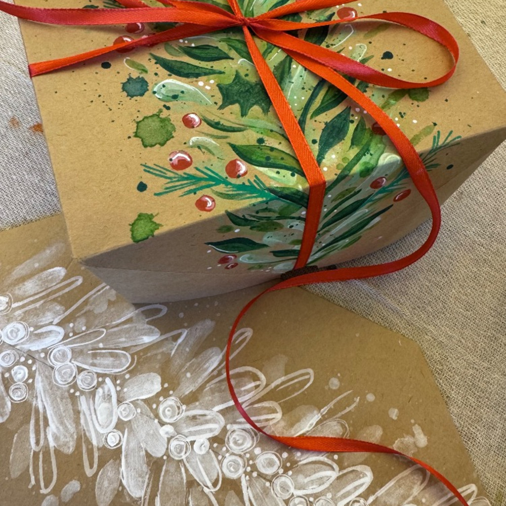 Hand Painted Gift Wrapping