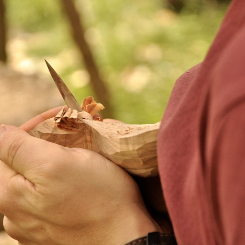 Wooden spoon carving with Green Aspirations