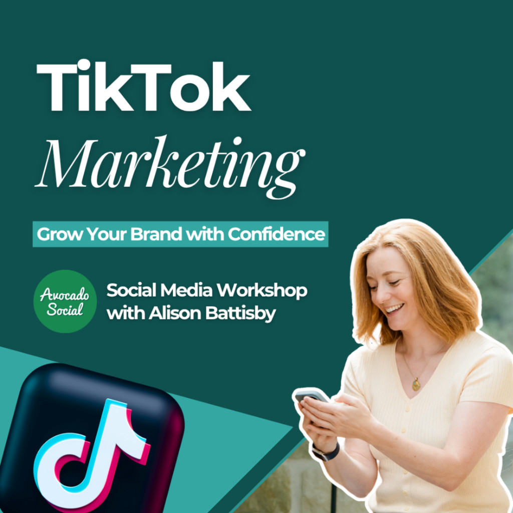 Alison Battisby from Avocado Social will deliver a 2 hour TikTok Marketing Masterclass, to help you Grow Your Brand with Confidence
