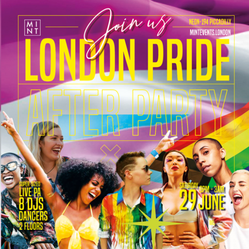 Mint's Piccadilly London Pride After Party