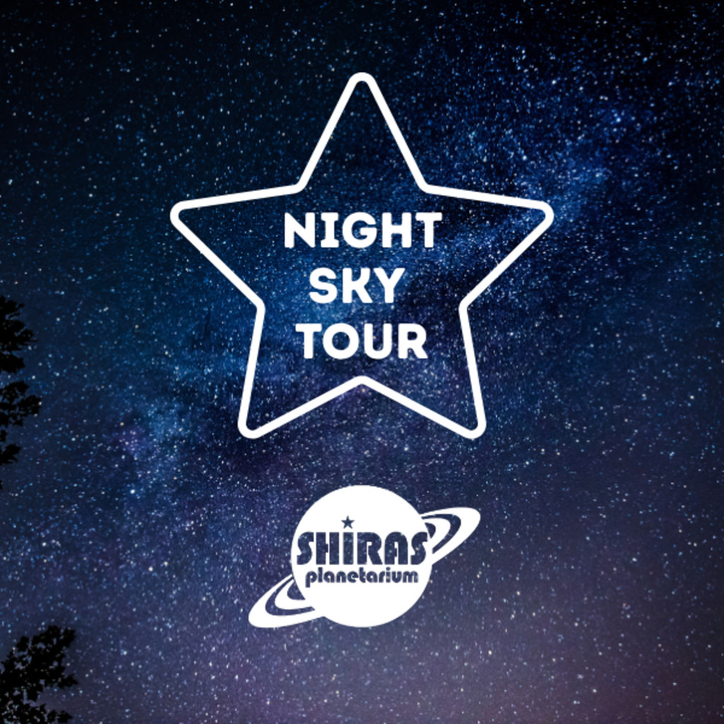 Star logo for Night Sky Tour at the Shiras Planetairum