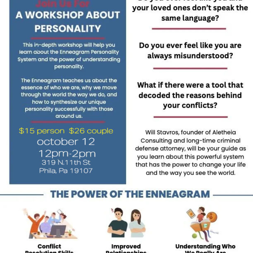 ALETHIA CONSULTING PRESENTS: The Personality Enneagram & conflict resolution tool