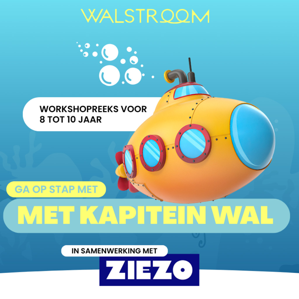 STEM-expeditie: Workshopreeks voor 8 tot 10 jaar. Ga op stap met Kapitein Wal. In samenwerking met ZIEZO