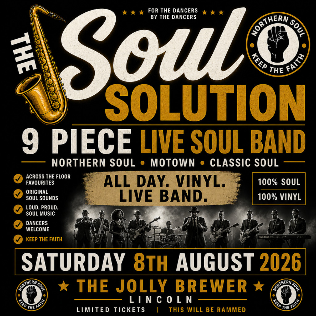 🎷 SOUL SOLUTION – 9 PIECE LIVE SOUL BAND