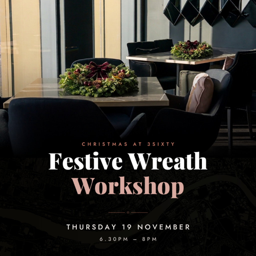 Festive Wreath Workshop at 3SIXTY Sky Bar