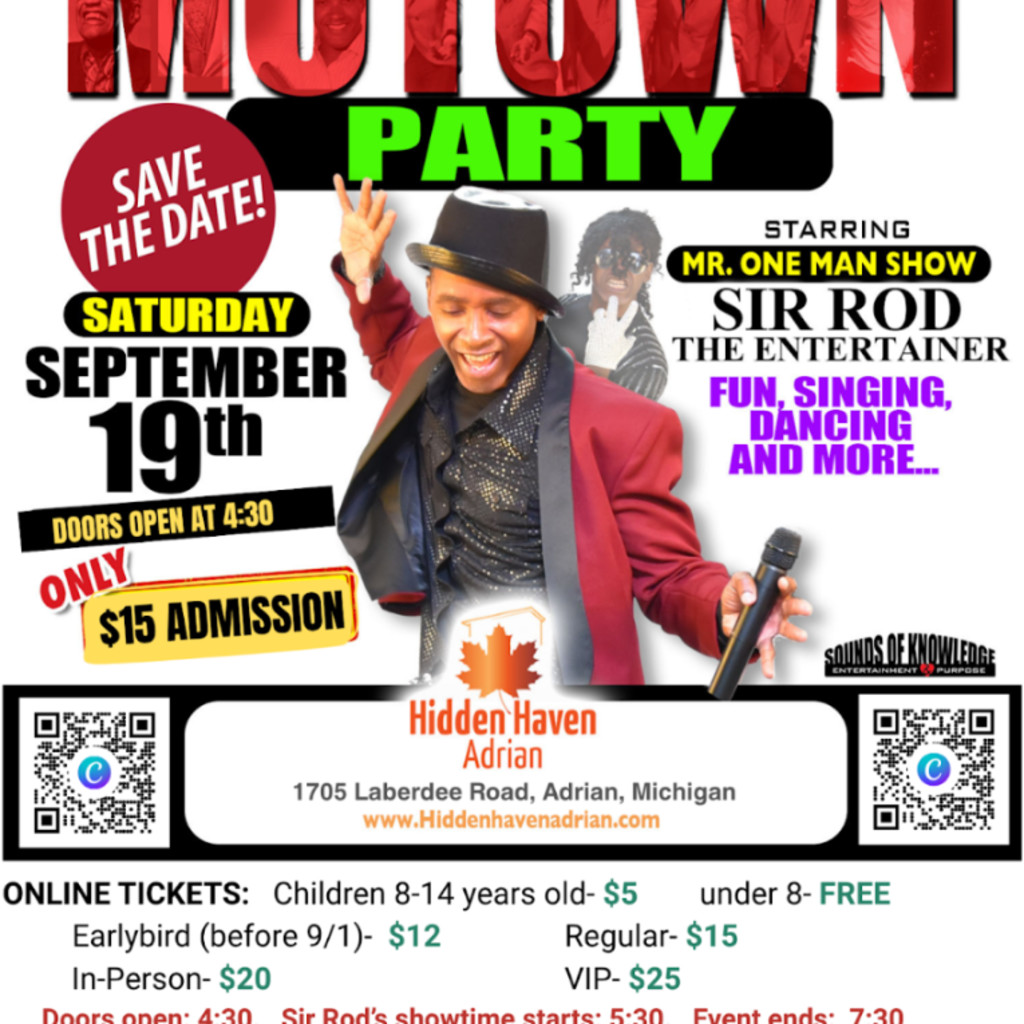 An evening with Sir Rod- A Motown Tribute Experiance