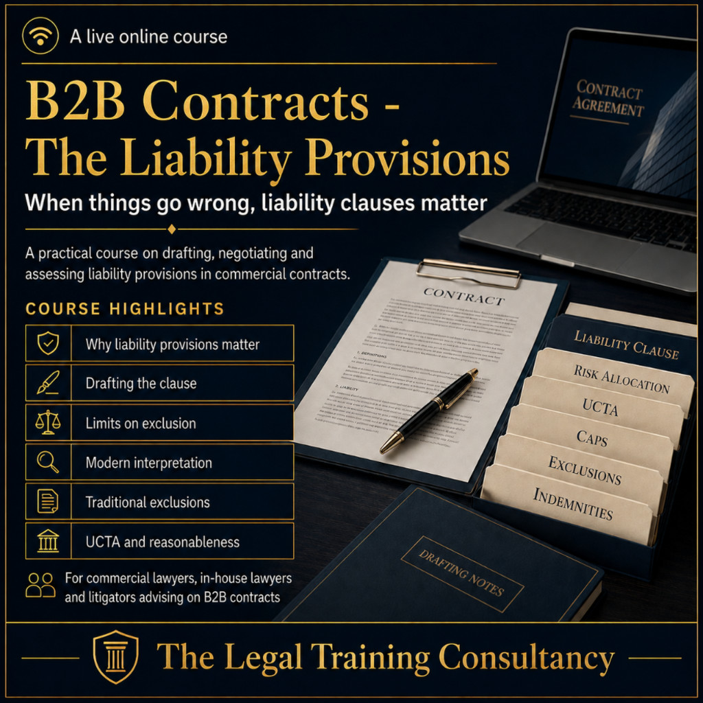 B2B Contracts - The Liability Provisions: Modern Law and Practice