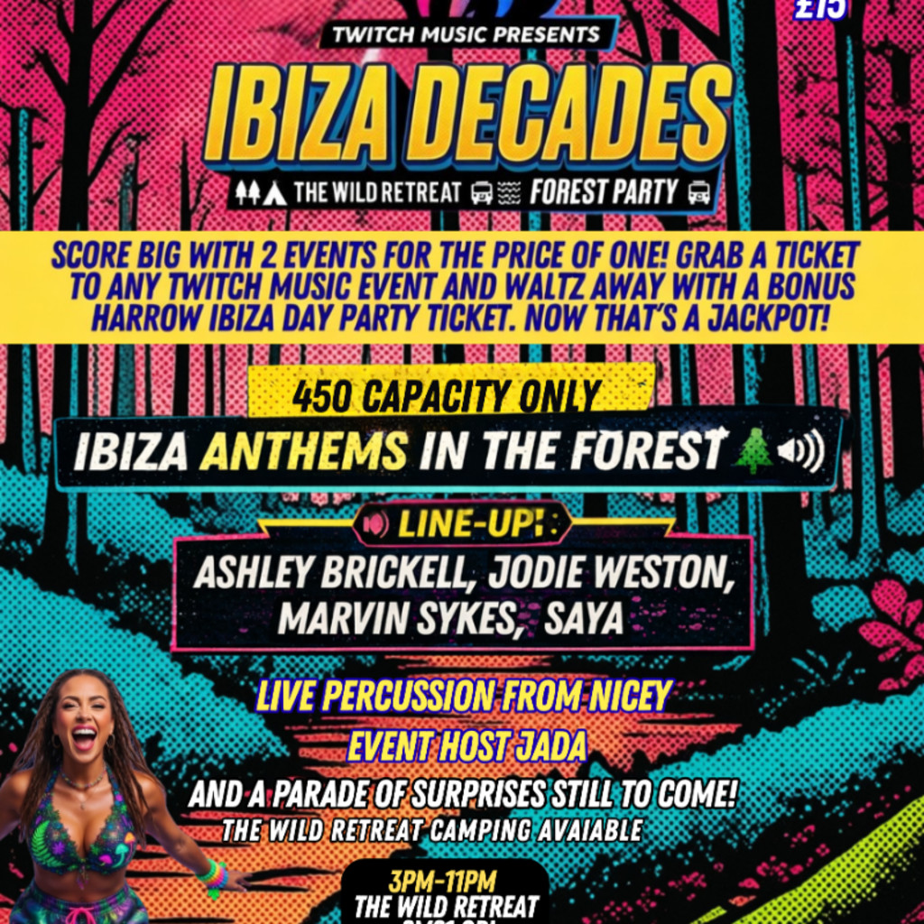 IBIZA DECADES FOREST DAY PARTY EARLY BIRD ALMOST SOLD OUT