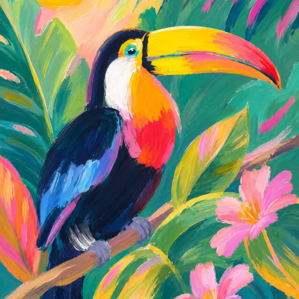 Art club Toucan family painting