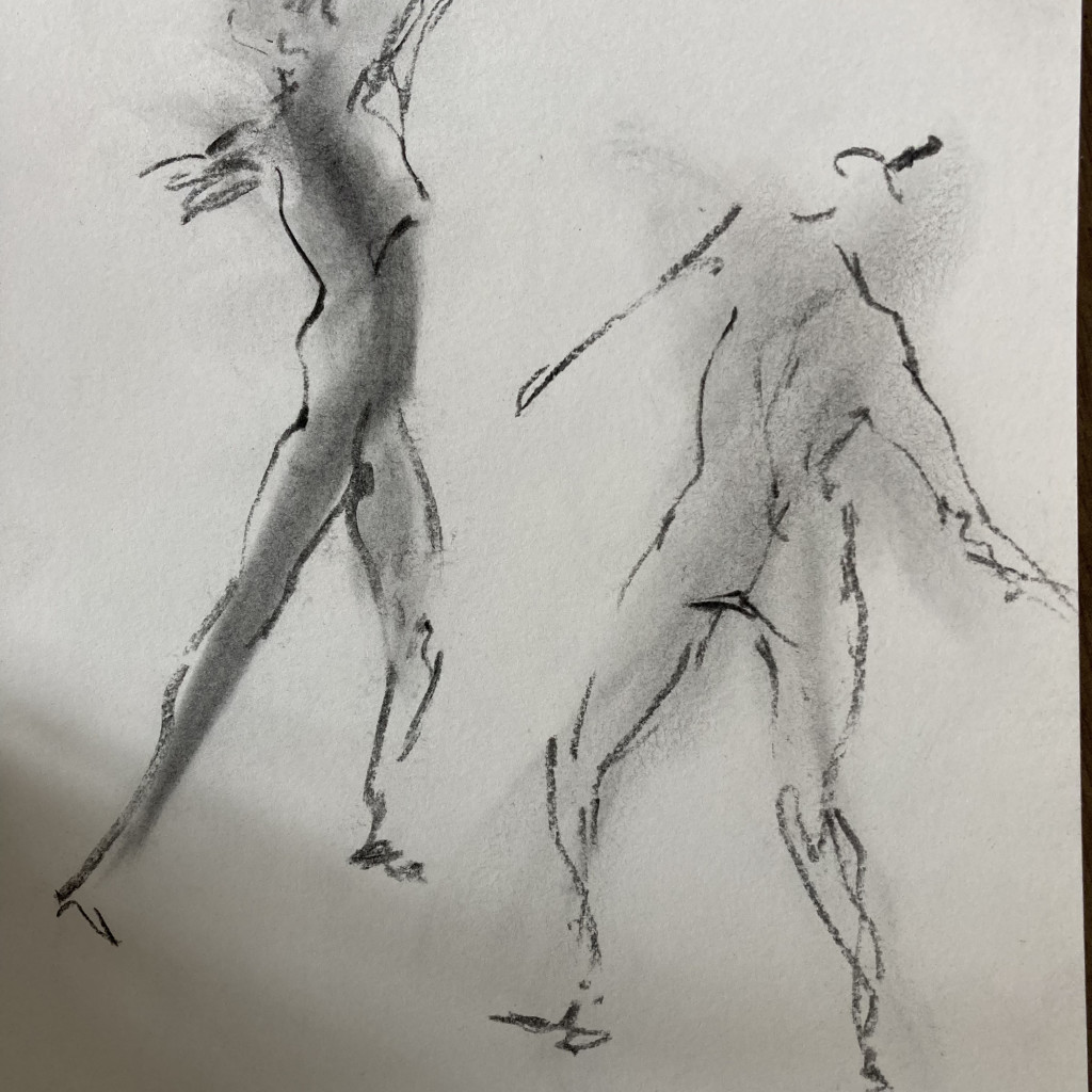 Charcoal sketch by Sara Myers