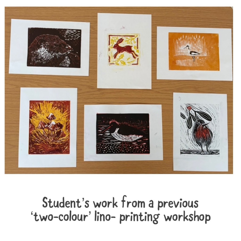 Linoprinting with Mandi Baykaa Murray