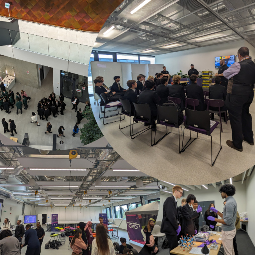 A collage of images from the 2025 Physics at Work exhibition.