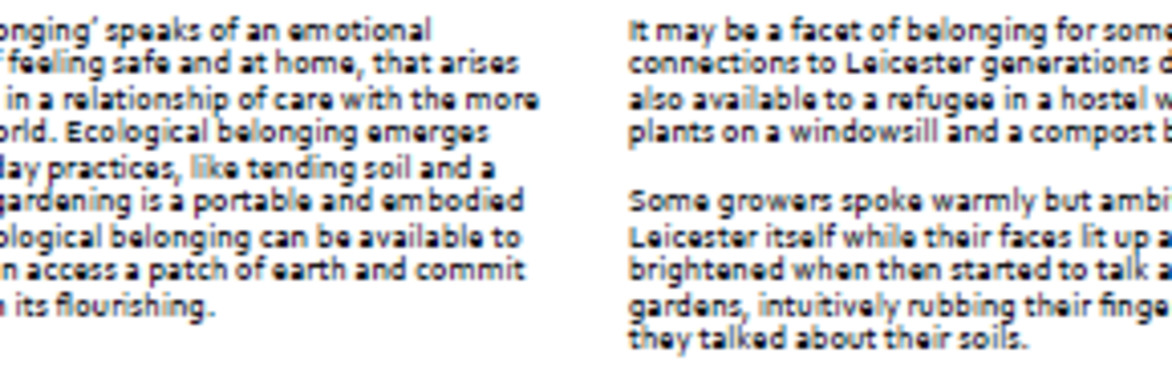 Definition of Ecological Belongings from the Publication