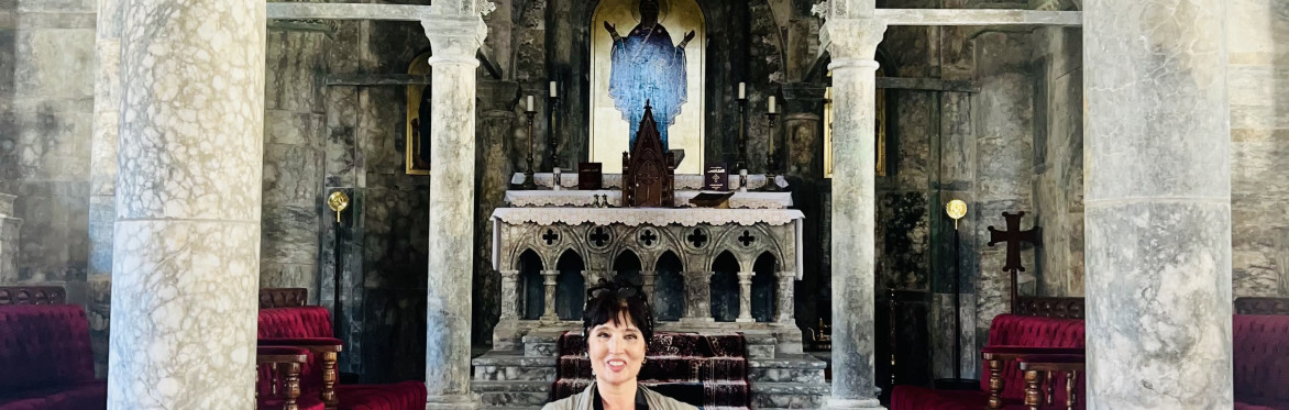 Hadani at the restored Al Tahera Church in Mosul 2025