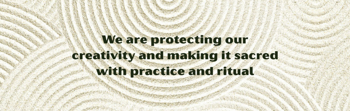 Text protect your creativity in front of a leaf background in shades of green