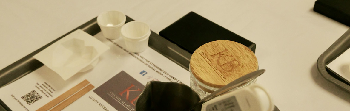 Luxury soy candle making with KB Premium Deisgn