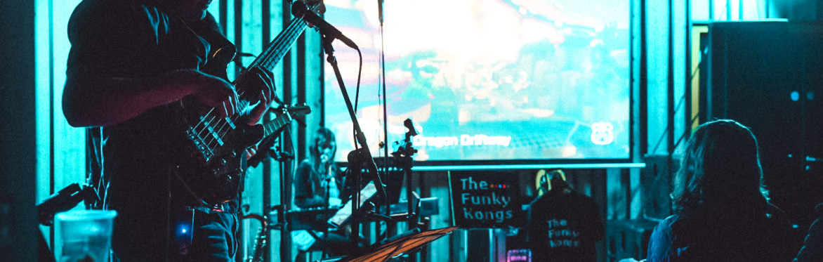 The Funky Kongs Pixel Art by Fiadh Mór for their 27th of September Gig in the Wee Bar