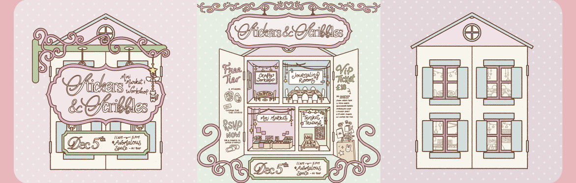 Stickers & Scribbles Mini Market + Workshops Pop up!