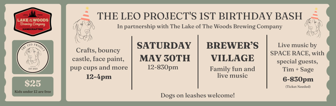🎈The Leo Project's 1st Birthday Bash + Fundraiser🐾