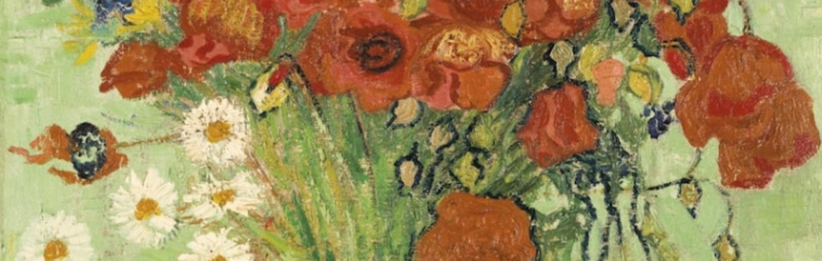 vase with daisies and poppies by Van Gogh