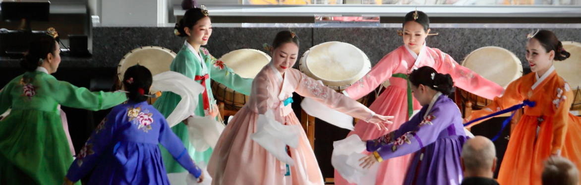 Promotional poster for the Korean Traditional Music and Dance Center of New York's 40th Anniversary Special Performance celebrating 40 years of Korean traditional music and dance.