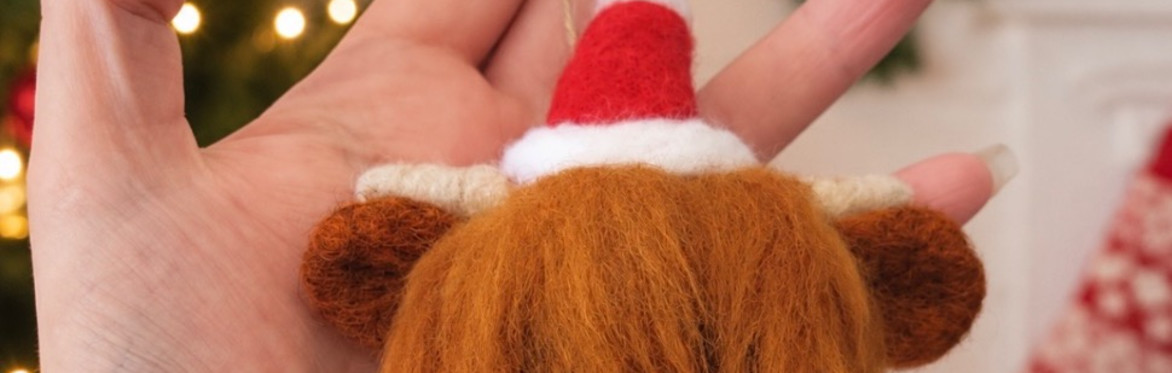 Needle Felting - Highland Cow Bauble