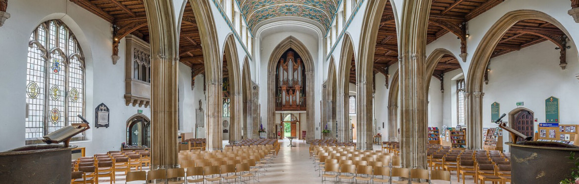 The beautiful nave of Chelmsford Cathedral which hosts Every Voice Choir's summer concert