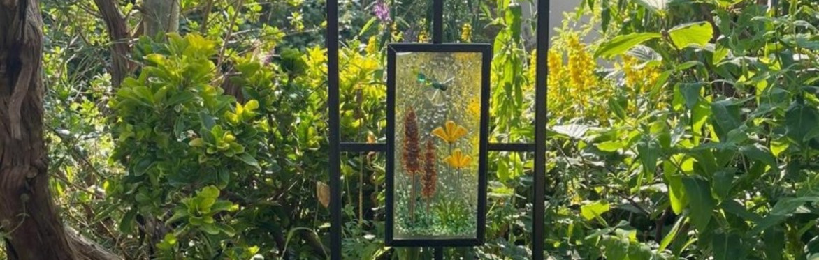 Fused Glass - Large 3 panel Garden Trellis