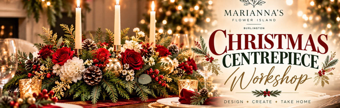 Christmas Candlelit Center Piece Floral Workshop
